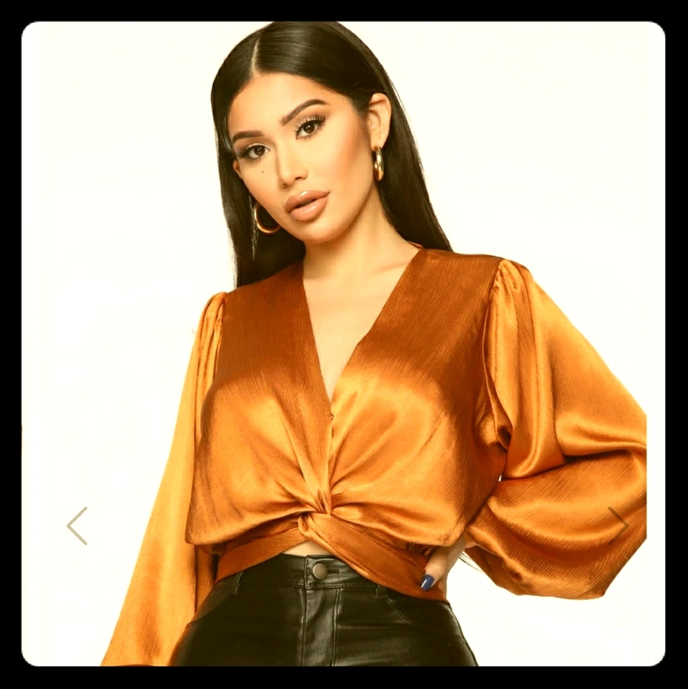 Cropped Satin Blouse
